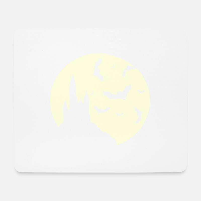 Fledermaus Burg - Halloween - Mousepad (Querformat) - Weiß