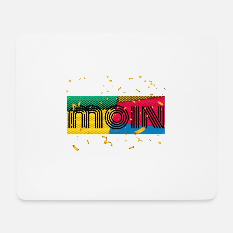 Moin Party - Mousepad (Querformat) - Weiß