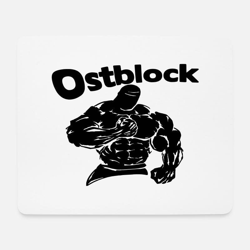 ostblock - Mousepad (Querformat) - Weiß
