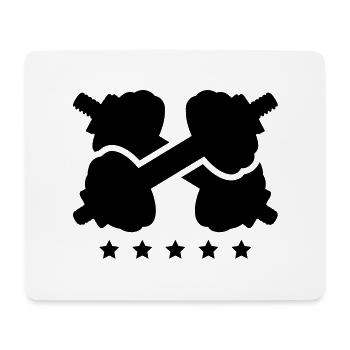 hantel_logo_pa1 - Mousepad (Querformat) - Weiß - Vorne
