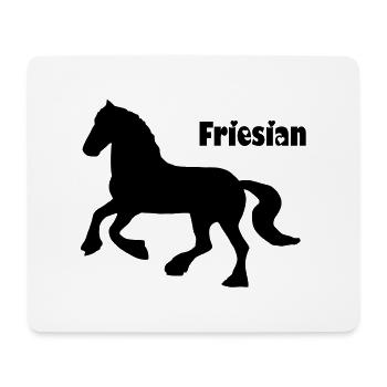 Friesian Horse / Friese - Mousepad (Querformat) - Weiß - Vorne