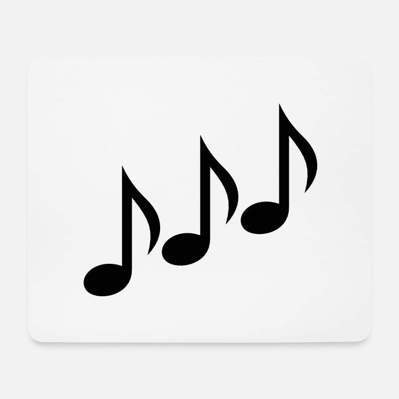 Noten - Mousepad (Querformat) - Weiß