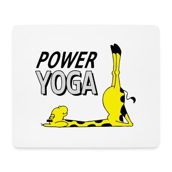 Power Yoga Giraffe - Kerze (Vektor) - Mousepad (Querformat) - Weiß - Vorne