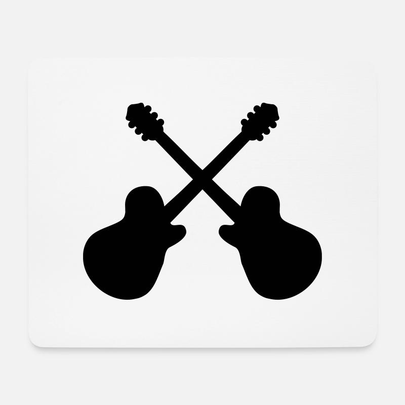 Gitarren - Mousepad (Querformat) - Weiß