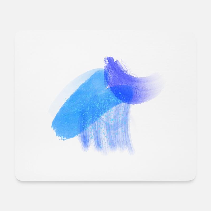 blaues Durcheinander - Mousepad (Querformat) - Weiß