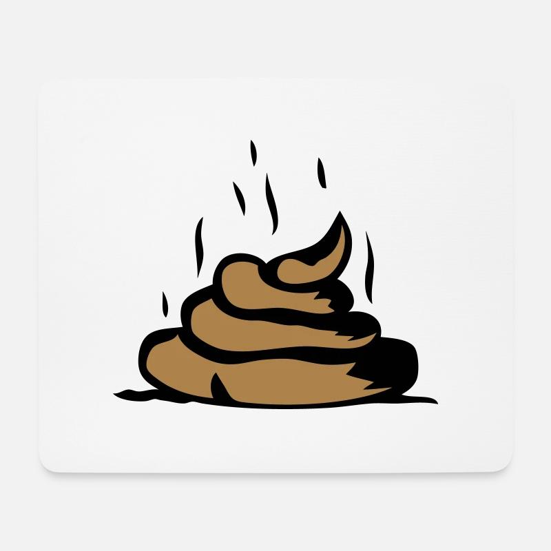 caca merde crotte shit scheibe 2405 - Tapis de souris (format paysage) - blanc
