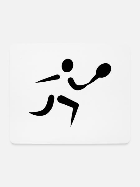 Tennis - Mousepad (Querformat) - Weiß