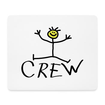 Happy Crew - Tapis de souris (format paysage) - blanc - Devant