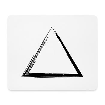 Triangle Grunge Forme Tribal Symbole - Tapis de souris (format paysage) - blanc - Devant