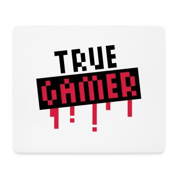 True Gamer Stamp - Tapis de souris (format paysage) - blanc - Devant