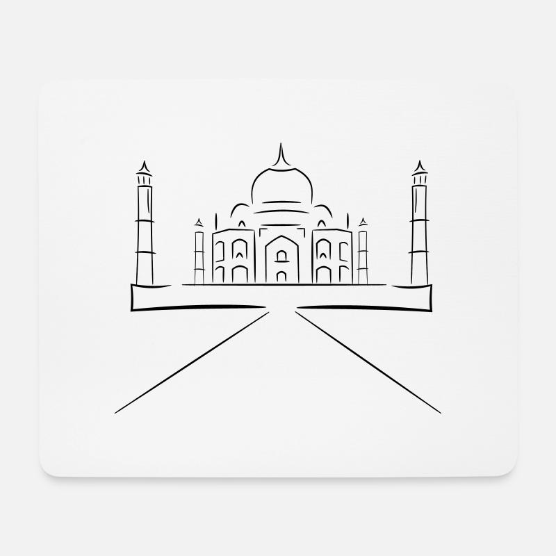 Taj Mahal - Mouse Pad (horizontal) - white