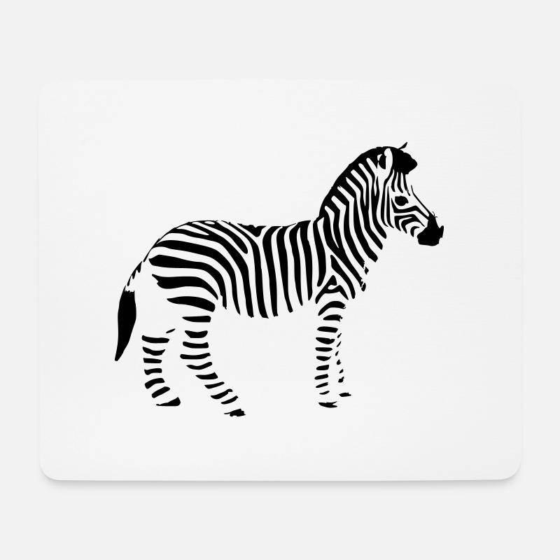 Zebra - Mousepad (Querformat) - Weiß
