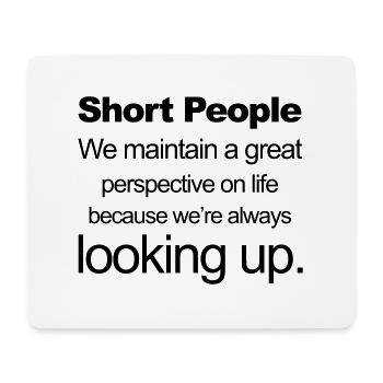 Short People - Mouse Pad (horizontal) - white - Front