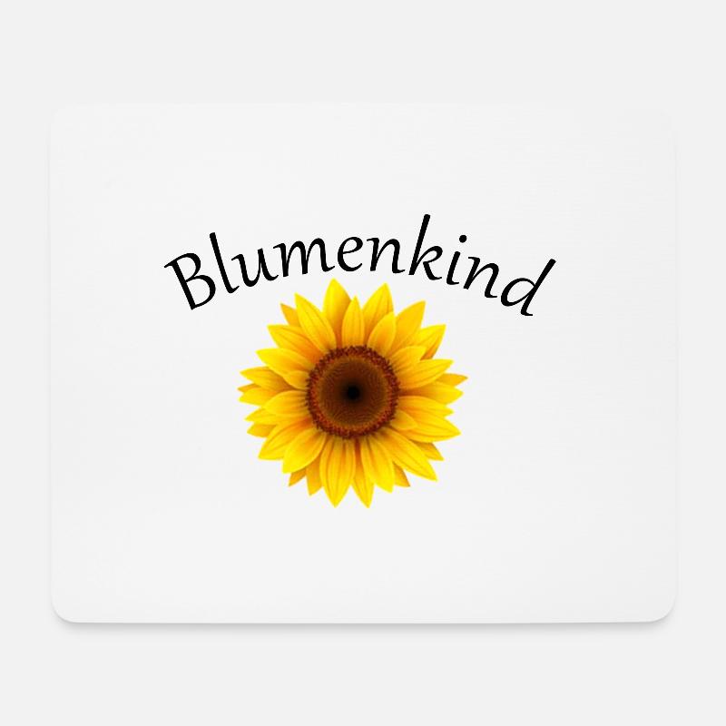 Blumenkind Hochzeit Geschenk Schmuck Sonnenblume - Mousepad (Querformat) - Weiß