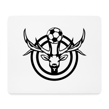 football deer logo sport - Mouse Pad (horizontal) - white - Front