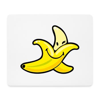Smiley Banana - Tapis de souris (format paysage) - blanc - Devant