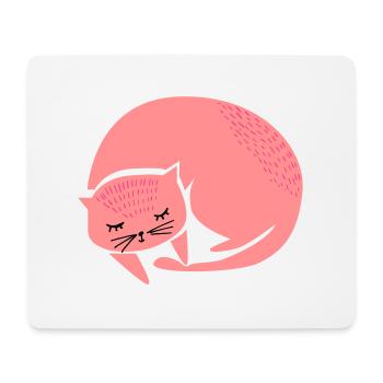 doux chat endormi - Tapis de souris (format paysage) - blanc - Devant