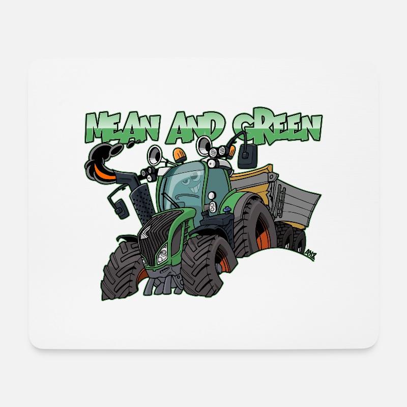 F 718Vario mittel und grün - Mousepad (Querformat) - Weiß