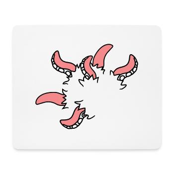 Les tentacules de calmar de pieuvre monstre se libèrent - Tapis de souris (format paysage) - blanc - Devant