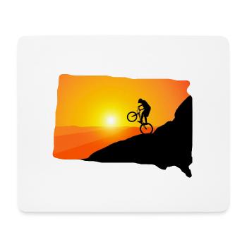 Downhill MTB mountain bike mountain bike mountains - Mouse Pad (horizontal) - white - Front