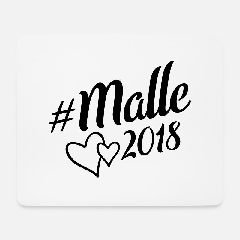 malle 2018 herz - Mousepad (Querformat) - Weiß