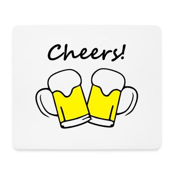 Bier, Cheers! - Mousepad (Querformat) - Weiß - Vorne