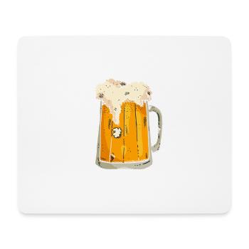 Bierkrug - Mousepad (Querformat) - Weiß - Vorne