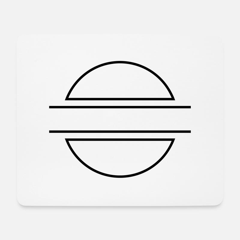 Halbkreise mit Banner F - Mousepad (Querformat) - Weiß