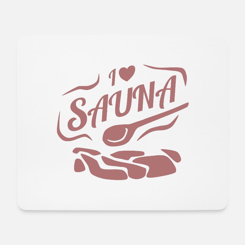 i love sauna - Mousepad (Querformat) - Weiß