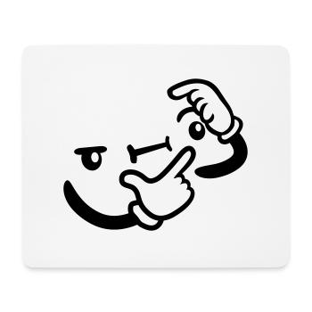 Hand Gesture Thinking - Mouse Pad (horizontal) - white - Front