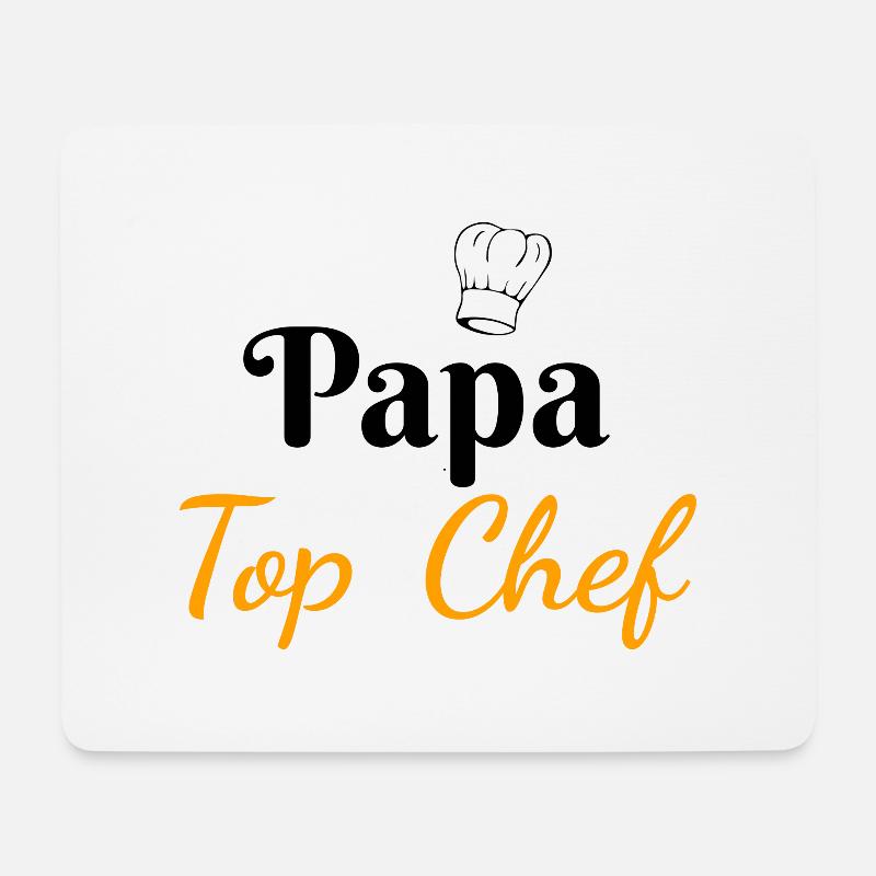 Papa Top Chef - Mousepad (Querformat) - Weiß