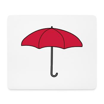 Red Umbrella Design - Mouse Pad (horizontal) - white - Front