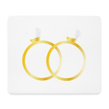 Two diamond rings - Mouse Pad (horizontal) - white - Front