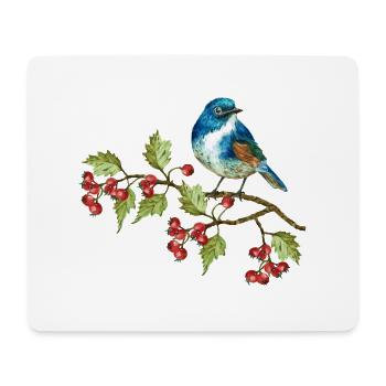 Bunter Vogel - Mousepad (Querformat) - Weiß - Vorne