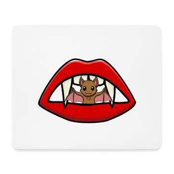 Vampire Carpates, suceur de sang, chauve-souris, enfant - Tapis de souris (format paysage) - blanc - Devant