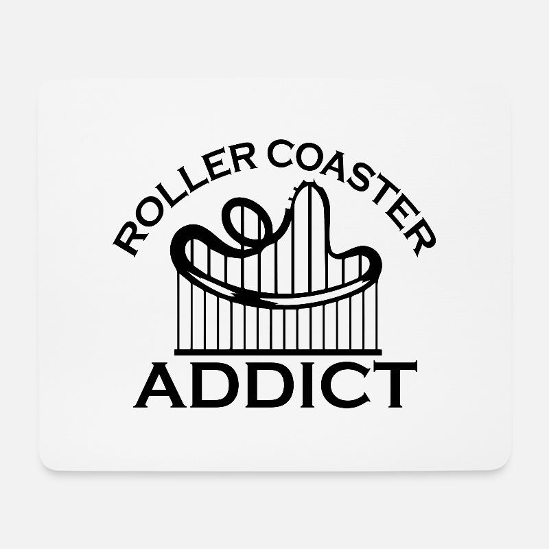 Rollercoaster Achterbahn - Mousepad (Querformat) - Weiß