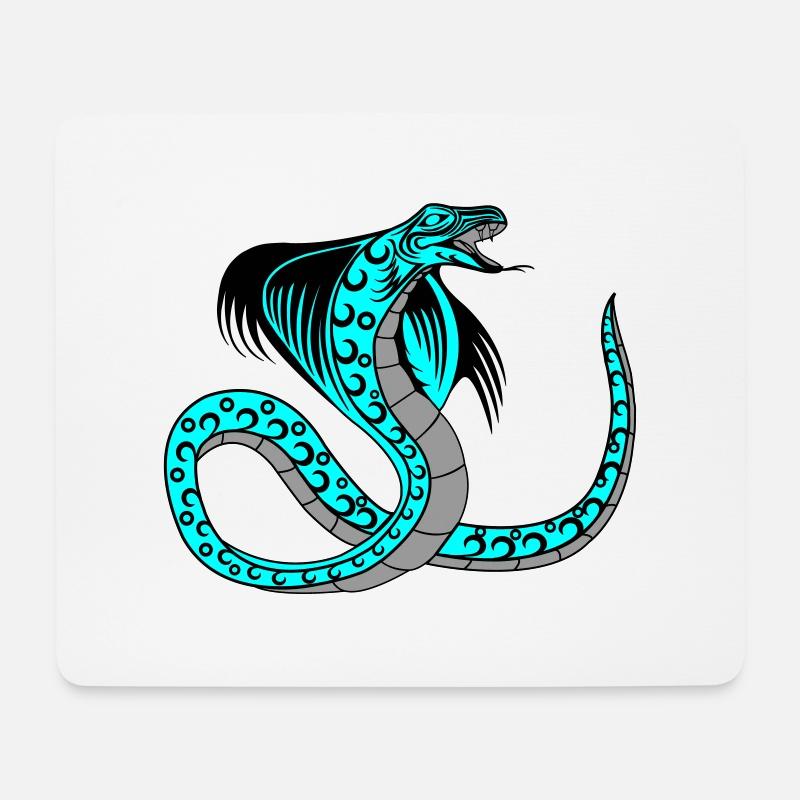 snake 02 - Mousepad (Querformat) - Weiß