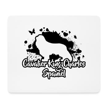 CAVALIER KING CHARLES SPANIEL Chiens Chien Wilsigns - Tapis de souris (format paysage) - blanc - Devant