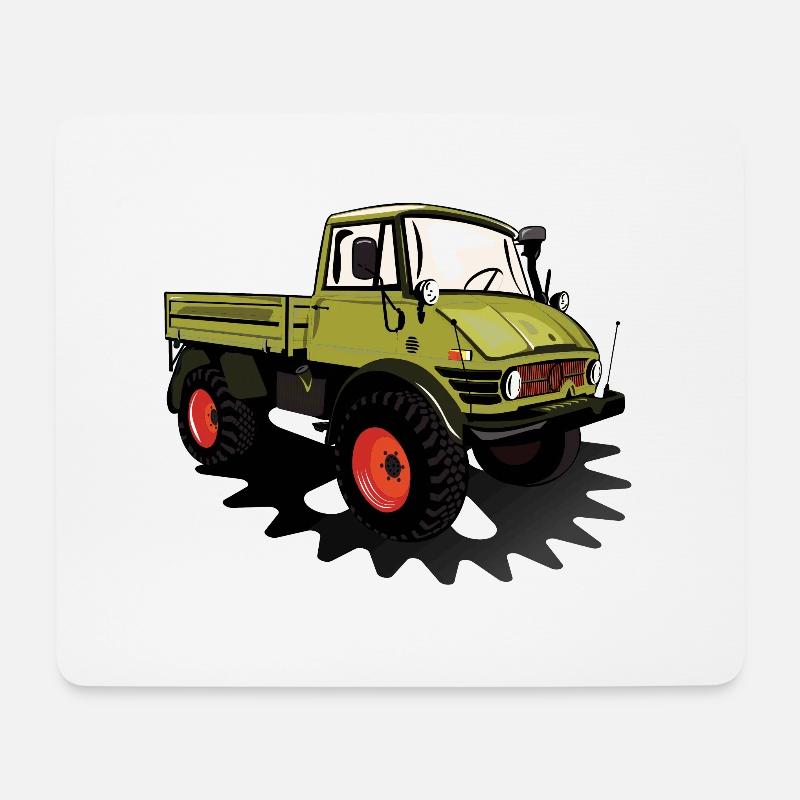 Unimog - Oldtimer - Offroad - Universal Motorgerät - Mousepad (Querformat) - Weiß