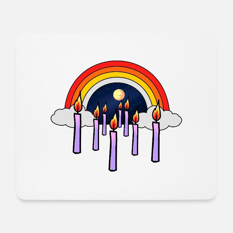 Himmel Trauer Jenseits Tod Trauern Regenbogen Gott - Mousepad (Querformat) - Weiß