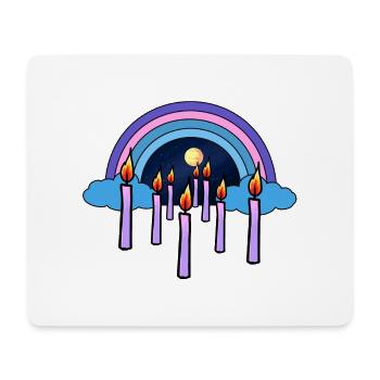 Kerzen Himmel Jenseits Regenbogen Reinkarnation - Mousepad (Querformat) - Weiß - Vorne