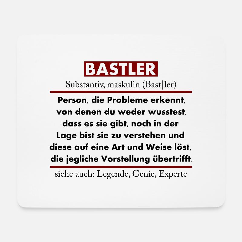 Bastler - Mousepad (Querformat) - Weiß