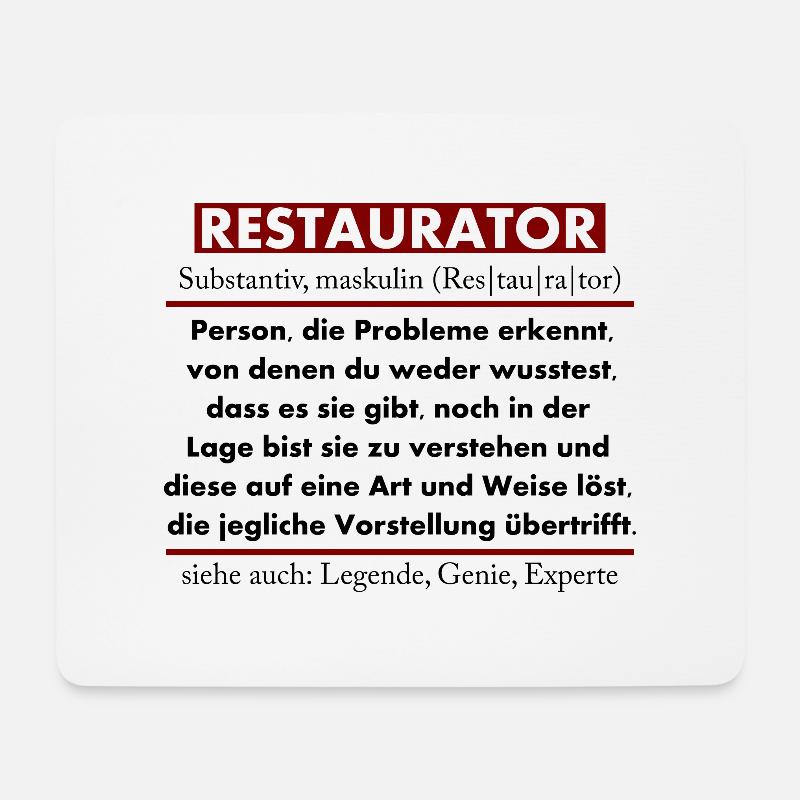 Restaurator - Mousepad (Querformat) - Weiß