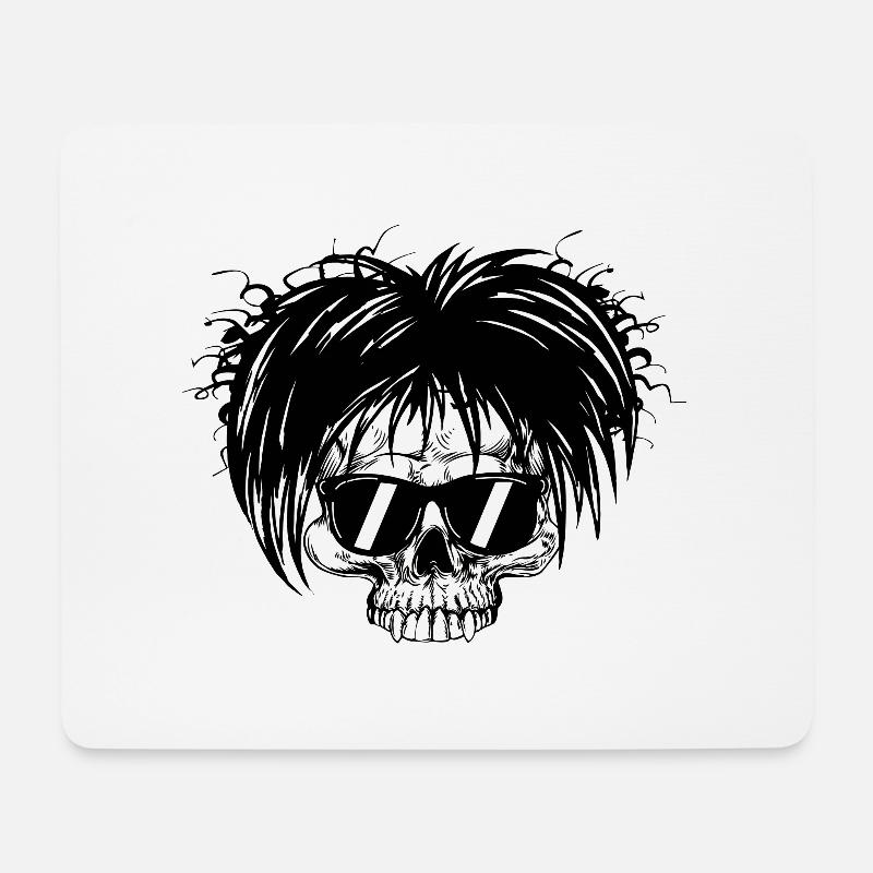 Schädel HKS - Mousepad (Querformat) - Weiß