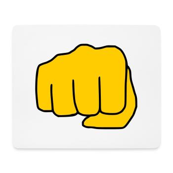 Emoji Fist Sketch Couleur - Tapis de souris (format paysage) - blanc - Devant