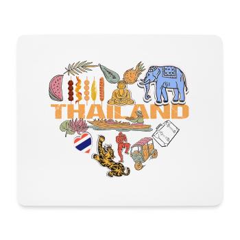 J’adore l’émigration et les vacances en Thaïlande - Tapis de souris (format paysage) - blanc - Devant