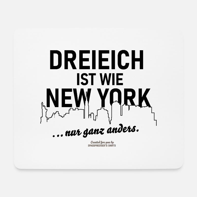 Dreieich ist wie New York - nur ganz anders - Mousepad (Querformat) - Weiß