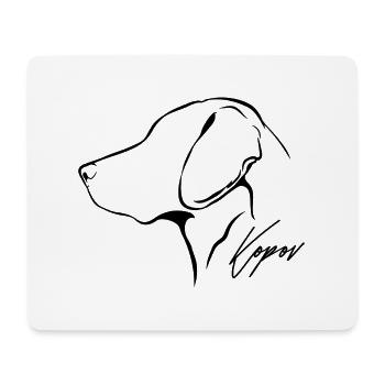 Slovensky KOPOV Profil Hunde Hund Wilsigns - Mousepad (Querformat) - Weiß - Vorne