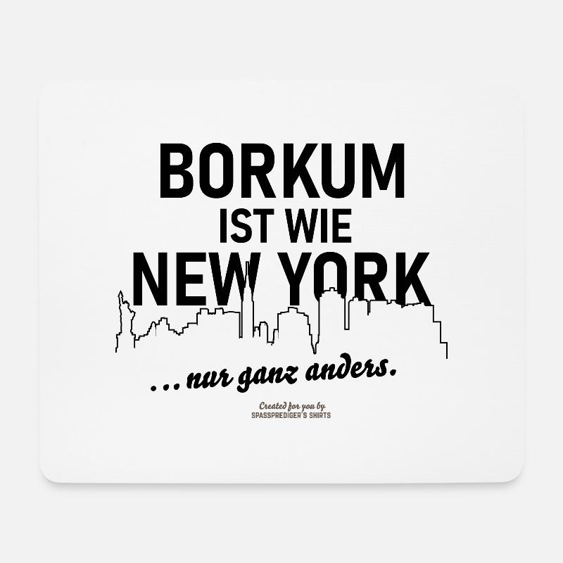 Borkum - Mousepad (Querformat) - Weiß