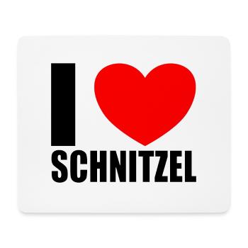 I love Schnitzel - Mouse Pad (horizontal) - white - Front